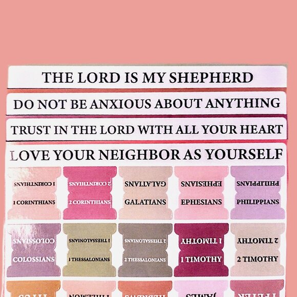 Laminated Bible Tabs ~ Large Print ~ Modern Earth-Tone Colors ~ Placement Guide - Picture 4 of 13